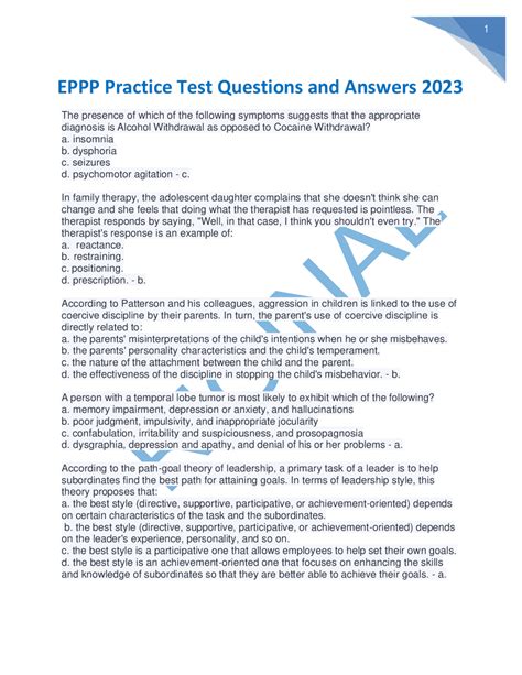 eppp practice tests harder|eppp exam questions and answers.